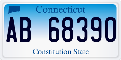 CT license plate AB68390