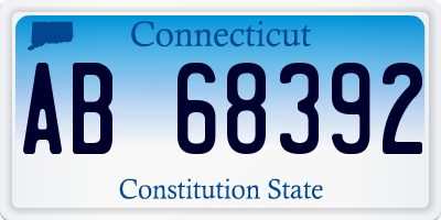CT license plate AB68392