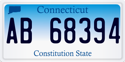 CT license plate AB68394