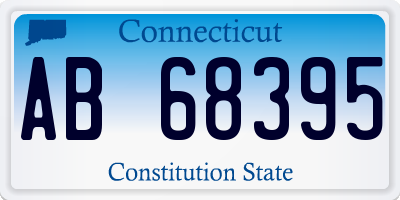 CT license plate AB68395