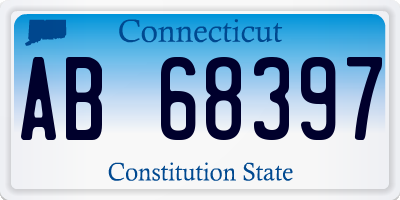 CT license plate AB68397