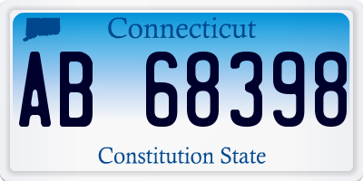 CT license plate AB68398