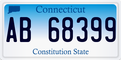 CT license plate AB68399