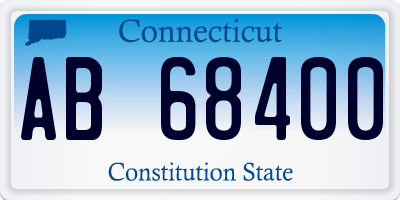 CT license plate AB68400