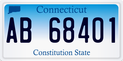 CT license plate AB68401