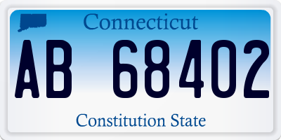 CT license plate AB68402