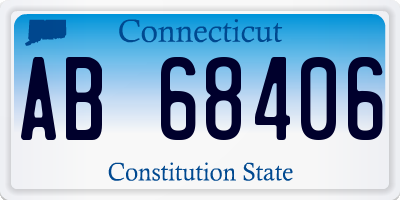 CT license plate AB68406