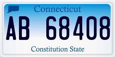 CT license plate AB68408