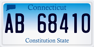 CT license plate AB68410