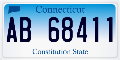 CT license plate AB68411