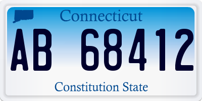 CT license plate AB68412