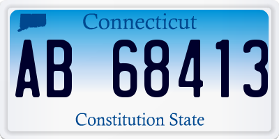 CT license plate AB68413