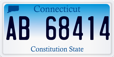 CT license plate AB68414