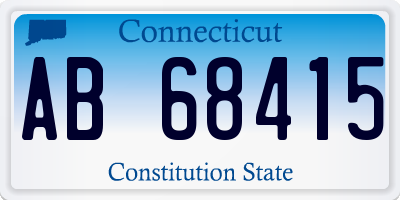 CT license plate AB68415