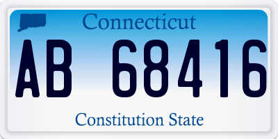 CT license plate AB68416