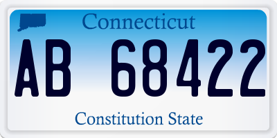 CT license plate AB68422