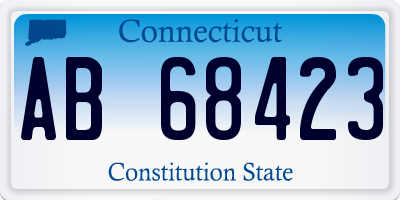 CT license plate AB68423