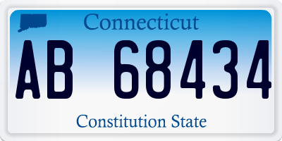 CT license plate AB68434