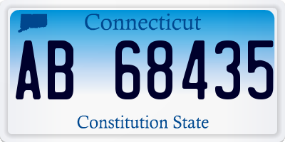 CT license plate AB68435
