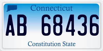 CT license plate AB68436