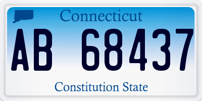 CT license plate AB68437