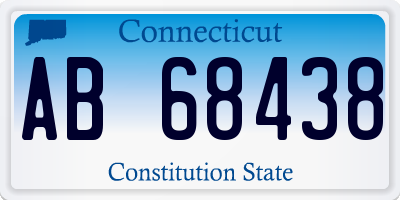 CT license plate AB68438