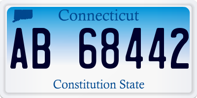 CT license plate AB68442