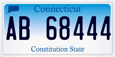 CT license plate AB68444