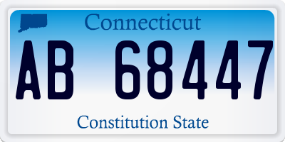 CT license plate AB68447