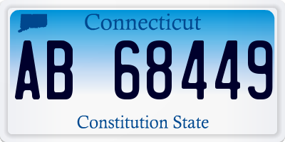 CT license plate AB68449