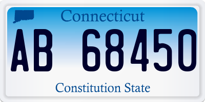 CT license plate AB68450