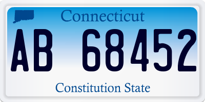 CT license plate AB68452