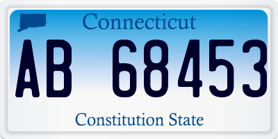 CT license plate AB68453