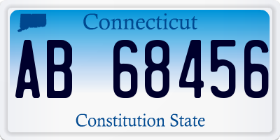 CT license plate AB68456