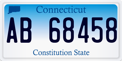 CT license plate AB68458