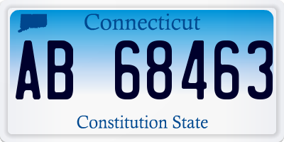 CT license plate AB68463