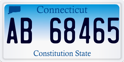CT license plate AB68465