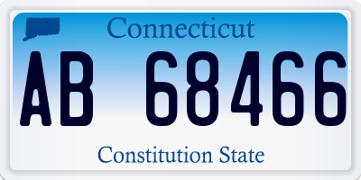 CT license plate AB68466