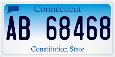 CT license plate AB68468