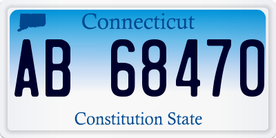 CT license plate AB68470