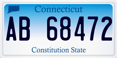 CT license plate AB68472