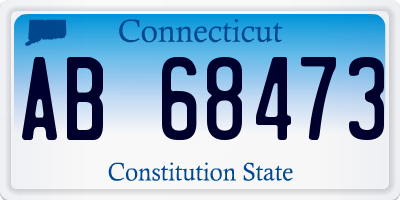 CT license plate AB68473