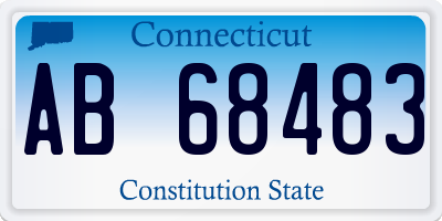 CT license plate AB68483