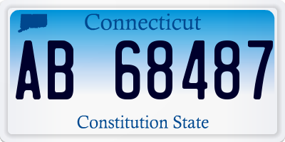 CT license plate AB68487