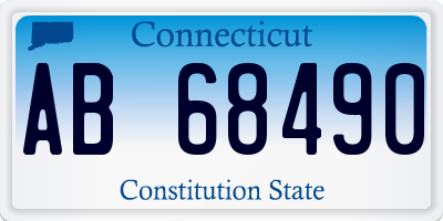 CT license plate AB68490