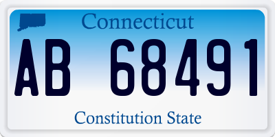 CT license plate AB68491