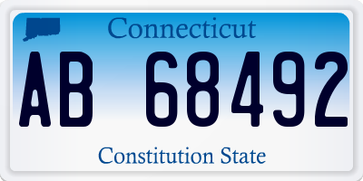 CT license plate AB68492