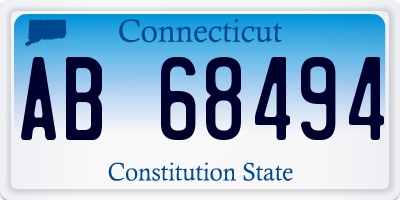 CT license plate AB68494