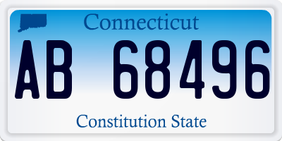 CT license plate AB68496