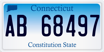 CT license plate AB68497